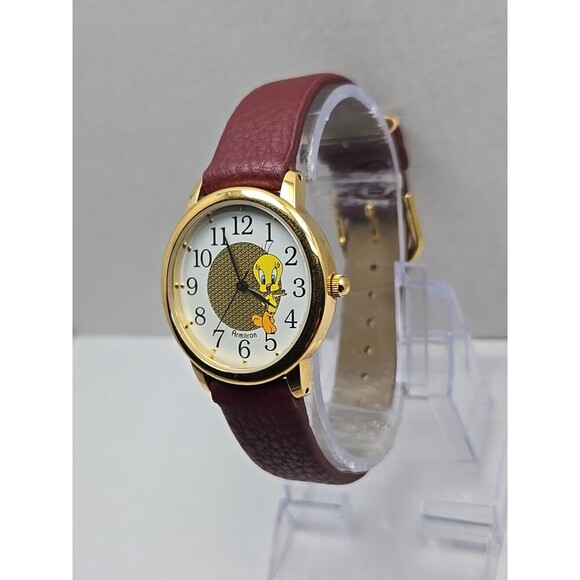 Armitron Tweety Bird Watch Gold Tone Quartz 2000 Hong Kong WR 100 Ft New Battery - Picture 2 of 11
